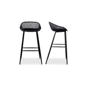 Piazza - Outdoor Barstool (Set of 2) - Black - JaxCo Furniture