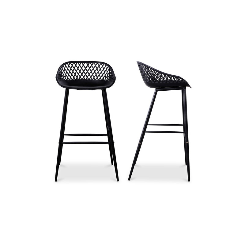 Piazza - Outdoor Barstool (Set of 2) - Black - JaxCo Furniture