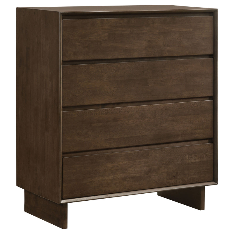 Glenwood - 4-Drawer Chest Of Drawers - Warm Brown - JaxCo Furniture