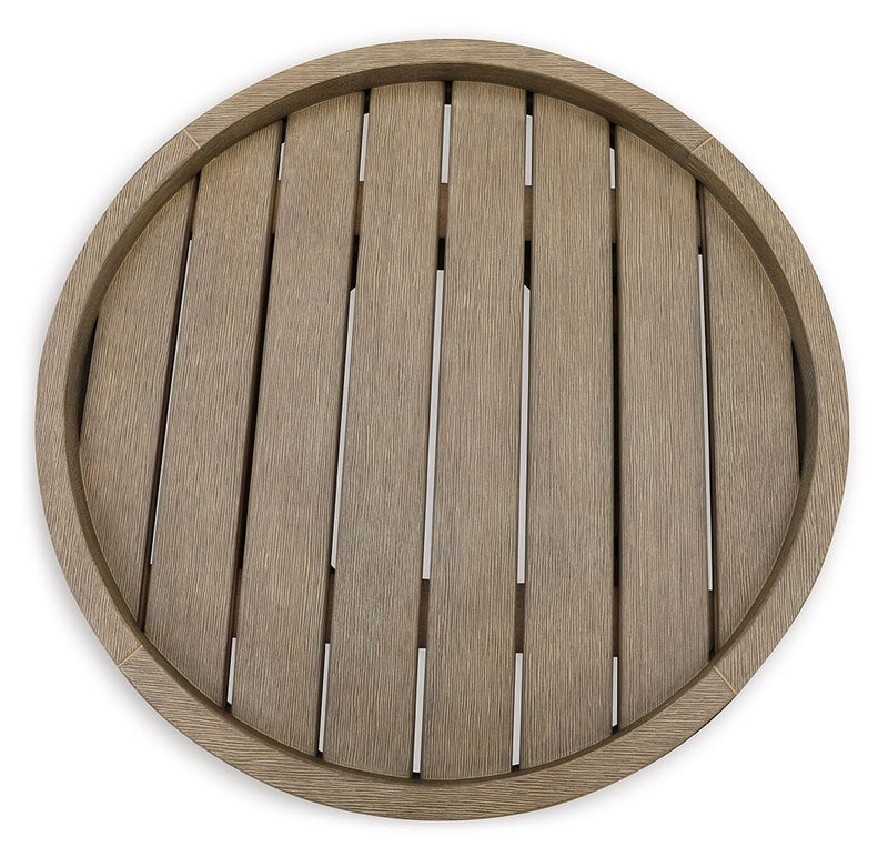 Marina Sun - Beige - Round End Table - JaxCo Furniture