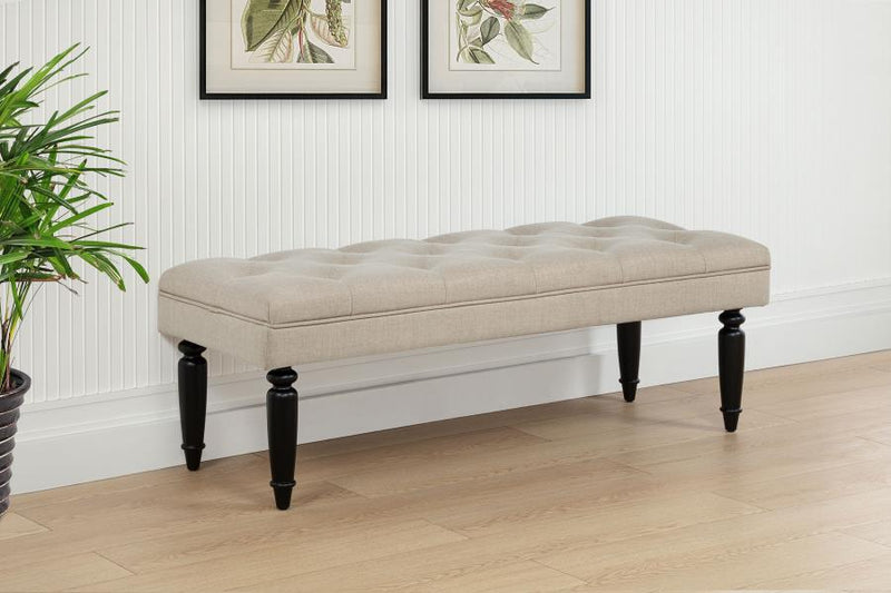 Marsha - 52" Upholstered Entryway Accent Bench - Latte - JaxCo Furniture