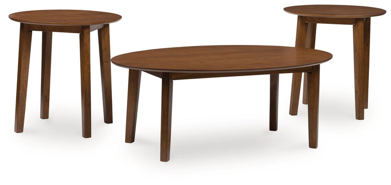 Gordonay - Brown - Occasional Table Set (Set of 3) - JaxCo Furniture
