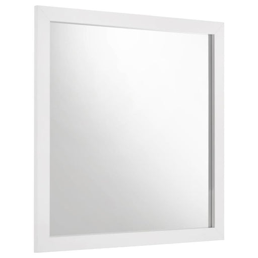 Ines - Dresser Mirror Holographic - White High Gloss - JaxCo Furniture