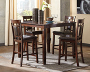 Bennox - Brown - DRM Counter Table Set (Set of 5) - JaxCo Furniture