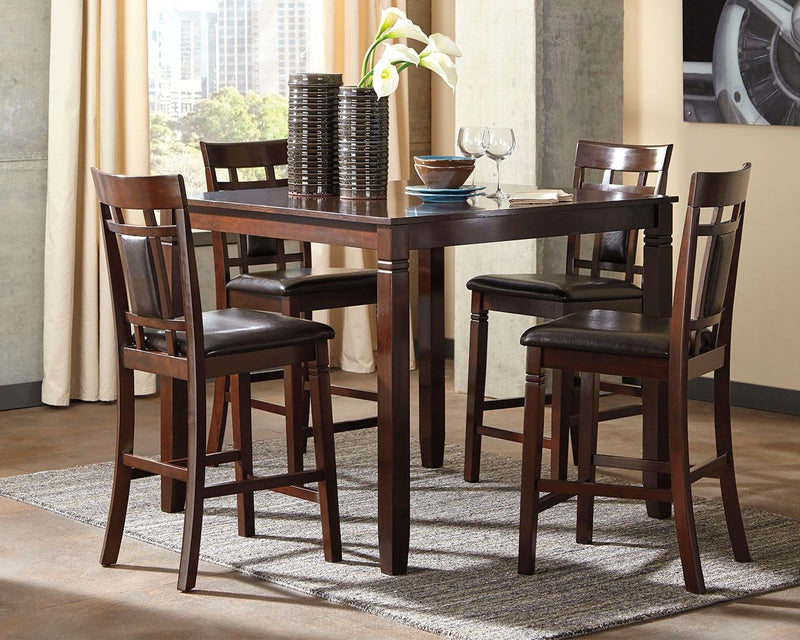 Bennox - Brown - DRM Counter Table Set (Set of 5) - JaxCo Furniture