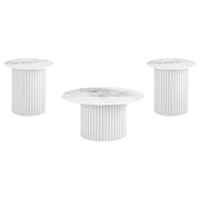 Rowena - Faux Marble Coffee Table Set - JaxCo Furniture