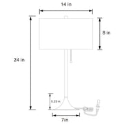 Elmira - Drum Shade Metal Lamp - JaxCo Furniture