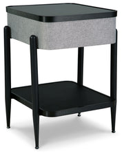 Jorvalee - Gray / Black - Accent Table with Speaker - JaxCo Furniture