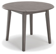 Shullden - Gray - Round Drm Drop Leaf Table - JaxCo Furniture