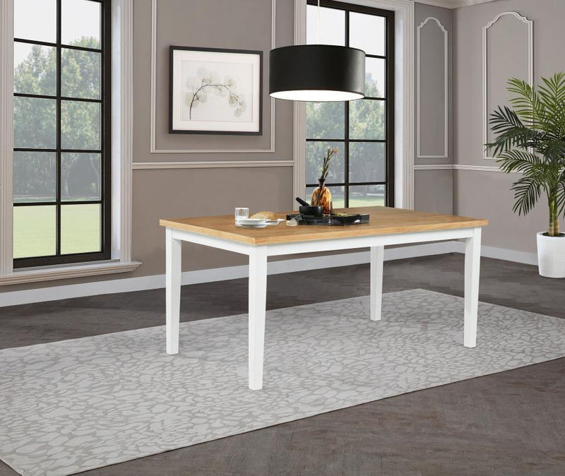 Andrews - 66" Rectangular Dining Table - Light Ash And White - JaxCo Furniture