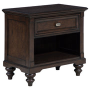 Andover - 1-Drawer Nightstand Bedside Table - Dark Oak - JaxCo Furniture