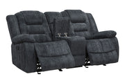 Bolton - Glider Reclining Console Loveseat - Misty Storm - JaxCo Furniture