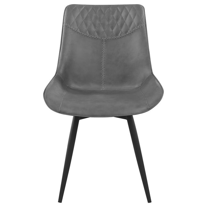 Brassie - Upholstered Swivel Dining Side Chair (Set of 2) - Gray - JaxCo Furniture