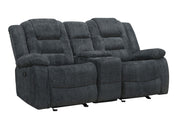 Bolton - Glider Reclining Console Loveseat - Misty Storm - JaxCo Furniture