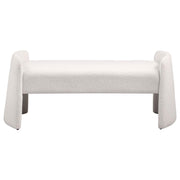 Peoria - Velvet Upholstered Accent Bench - Ivory - JaxCo Furniture