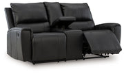 Glossmore - Reclining Loveseat With Console - Black - JaxCo Furniture