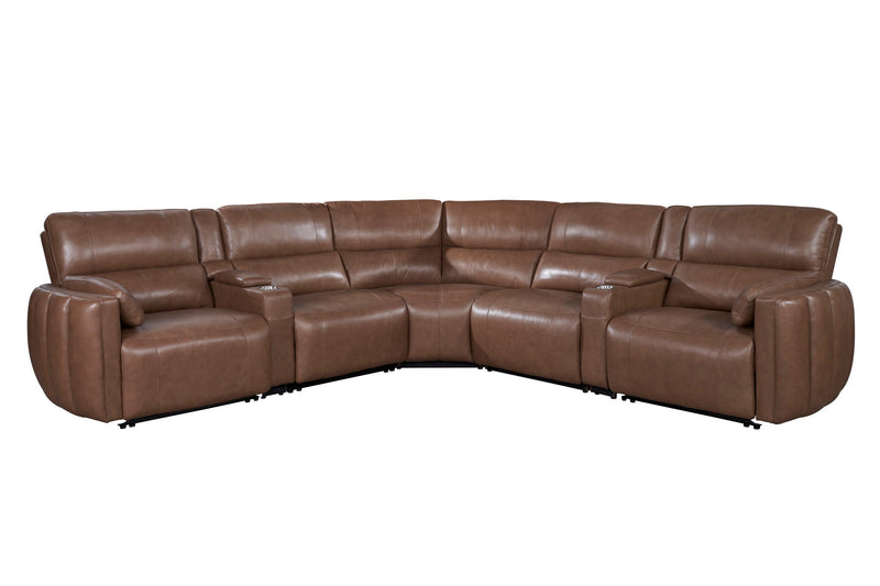 Modesto - Modular Power Reclining Sectional With Power Adjustable Headrests - JaxCo Furniture