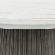 Caspia - 47" Outdoor Round Dining Table - White / Dark Gray - JaxCo Furniture