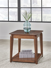 Trenmour - Medium Brown - Square End Table - JaxCo Furniture