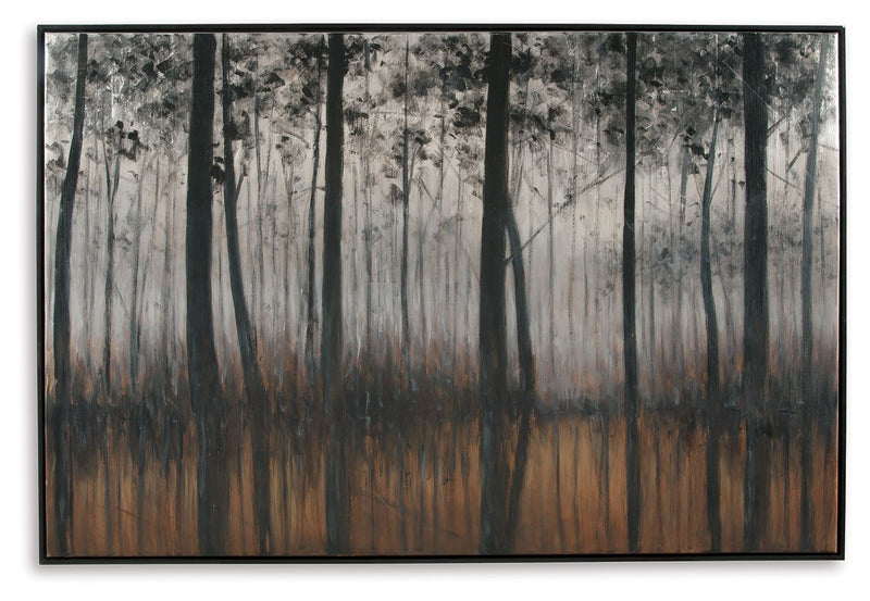 Philyra - Black / Orange / Silver - Wall Art - JaxCo Furniture