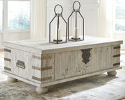 Carynhurst - White Wash Gray - Lift Top Cocktail Table - JaxCo Furniture