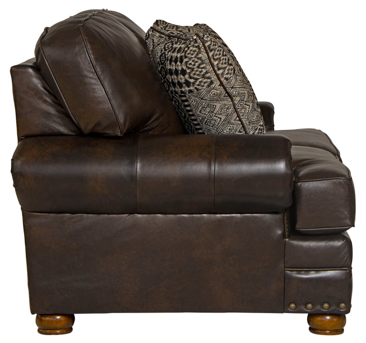 Roberto - Loveseat - Cocoa - Leather - JaxCo Furniture