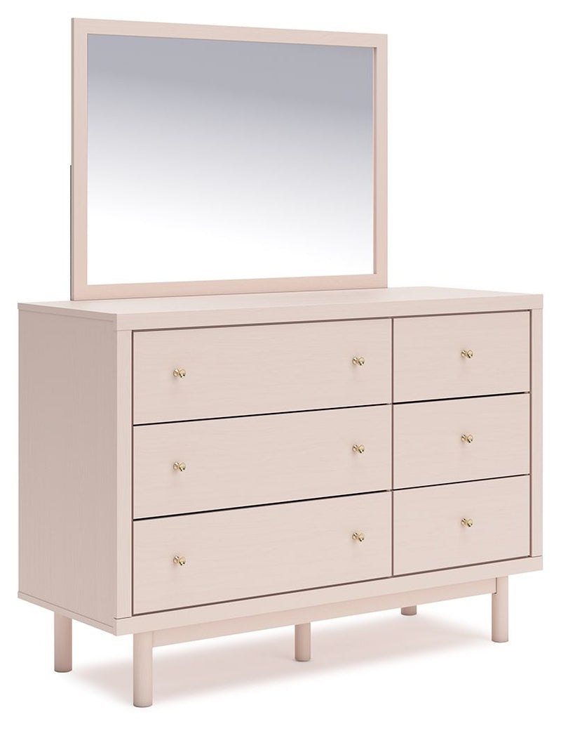 Wistenpine - Blush - Dresser And Mirror - JaxCo Furniture