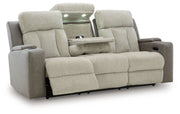 WhipLash - Sisal - Power Reclining Sofa With Adj Headrest - JaxCo Furniture