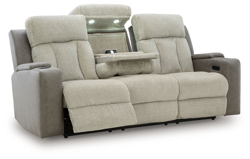 WhipLash - Sisal - Power Reclining Sofa With Adj Headrest - JaxCo Furniture