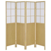 Edwards - 4-Panel Room Divider Folding Shoji Screen - Natural - JaxCo Furniture