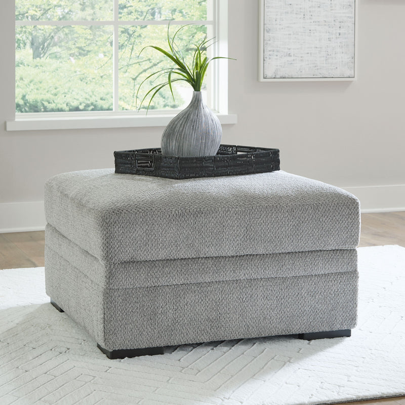 Casselbury - Cement - Ottoman With Storage - JaxCo Furniture