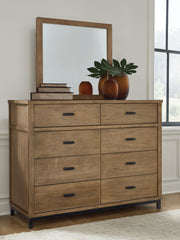 Tomtyn - Light Brown - Dresser And Mirror - JaxCo Furniture