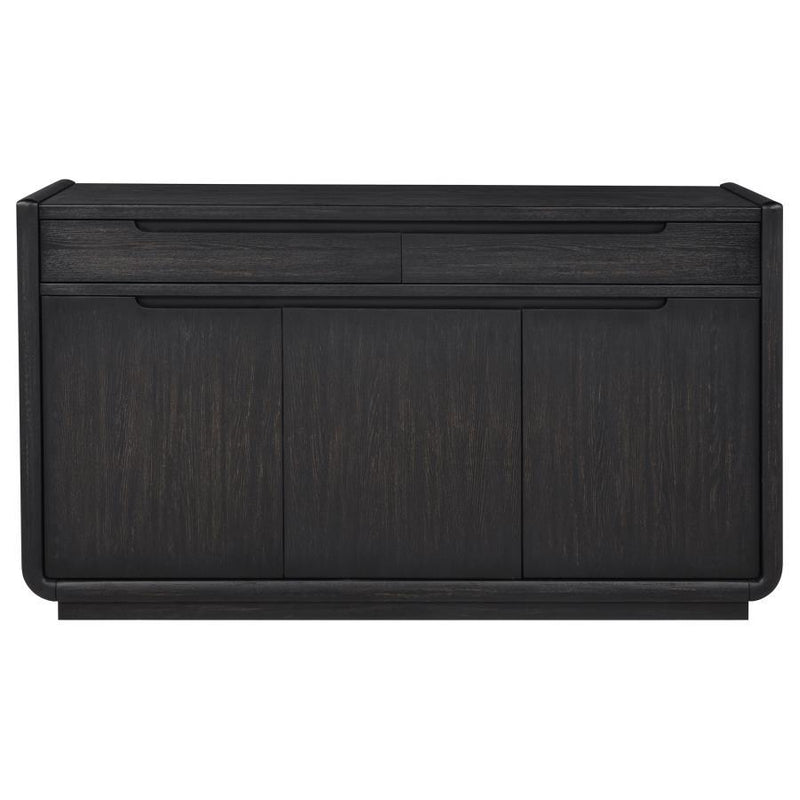 Leandro - 2-Drawer Dining Sideboard Server - Burnished Black - JaxCo Furniture