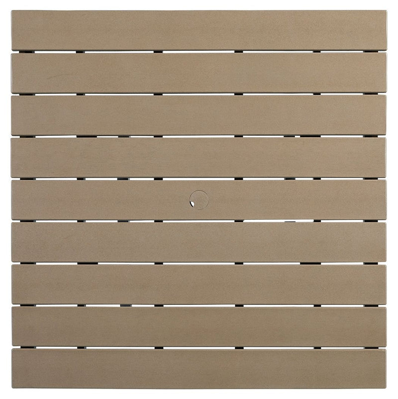 Fairen Trail - Black / Driftwood - Square Counter TBL w/Umb OPT - JaxCo Furniture