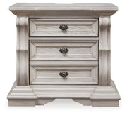 Bruchandi - Antique White - Three Drawer Night Stand - JaxCo Furniture
