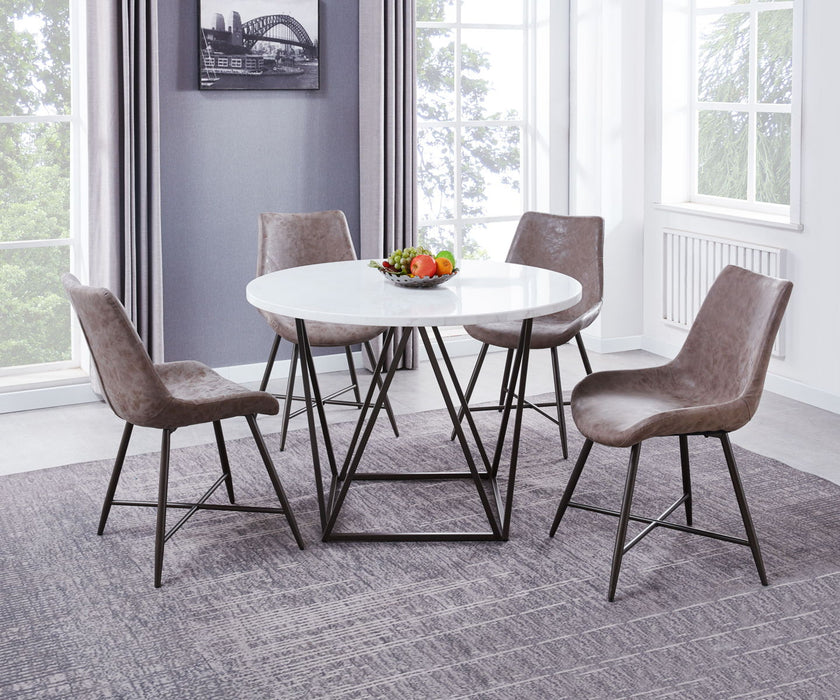 Ramona - 5 Piece Dining Set - White - JaxCo Furniture