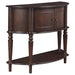 Brenda - 2 Door Demilune Wood Entryway Console Table - Brown - JaxCo Furniture