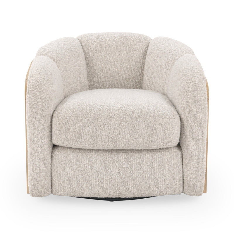 Daisy - Upholstered Swivel Chair - Coastal Sand - JaxCo Furniture