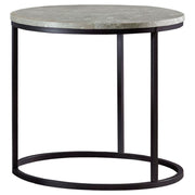 Lainey - Round Faux Marble Side End Table - JaxCo Furniture