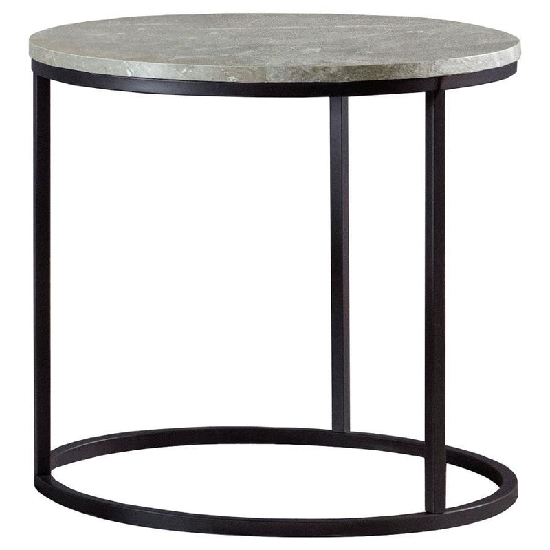 Lainey - Round Faux Marble Side End Table - JaxCo Furniture