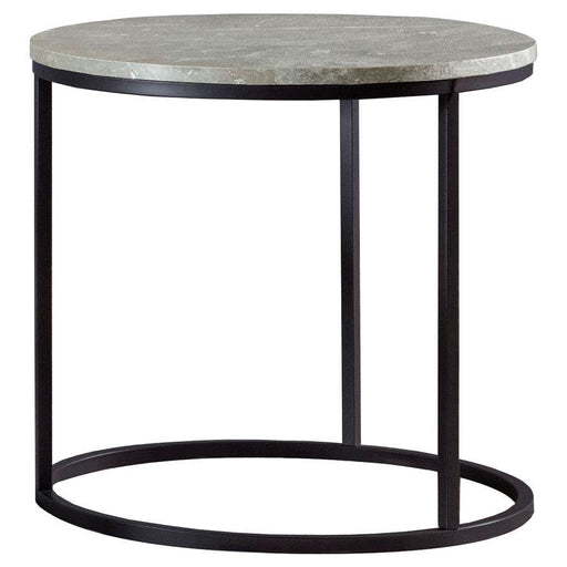 Lainey - Round Faux Marble Side End Table - JaxCo Furniture