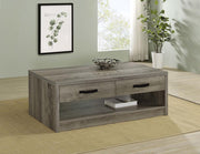 Felix - 2-Drawer Engineered Wood Coffee Table - Gray Driftwood - JaxCo Furniture