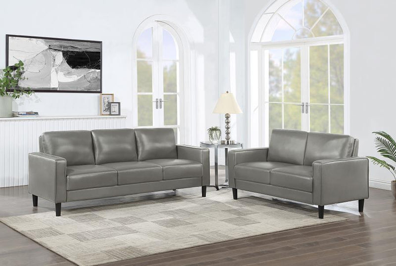 Ruth - Upholstered Track Arm Sofa Set - JaxCo Furniture