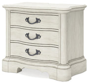 Arlendyne - Antique White - Three Drawer Night Stand - JaxCo Furniture