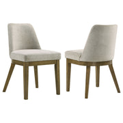 Castlewood - Upholstered Dining Chair (Set of 2) - Brown Oak - JaxCo Furniture