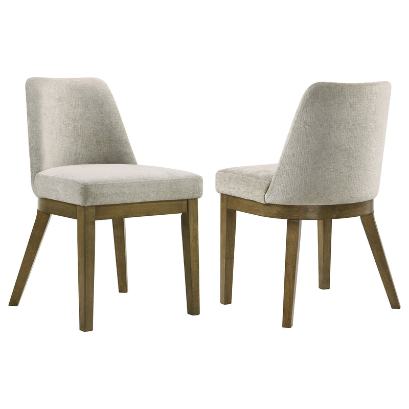 Castlewood - Upholstered Dining Chair (Set of 2) - Brown Oak - JaxCo Furniture