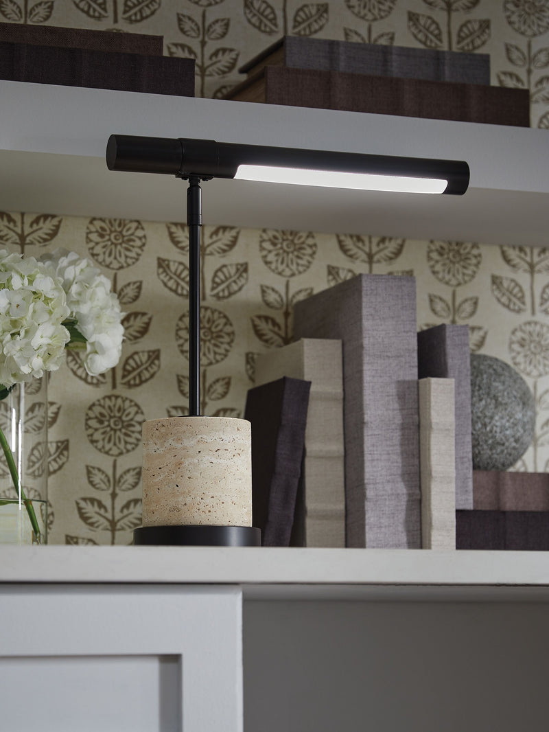 Vinmour - Brown / Beige - Metal Desk Lamp - JaxCo Furniture