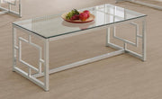 Merced - Glass Top Metal Table - JaxCo Furniture