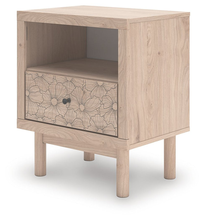 Arloster - Tan - One Drawer Night Stand - JaxCo Furniture