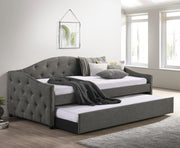 Sadie - Upholstered Daybed With Trundle - JaxCo Furniture